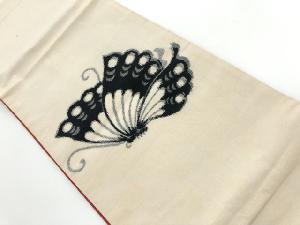アンティーク　手織り古渡琉球絣蝶模様袋帯（材料）